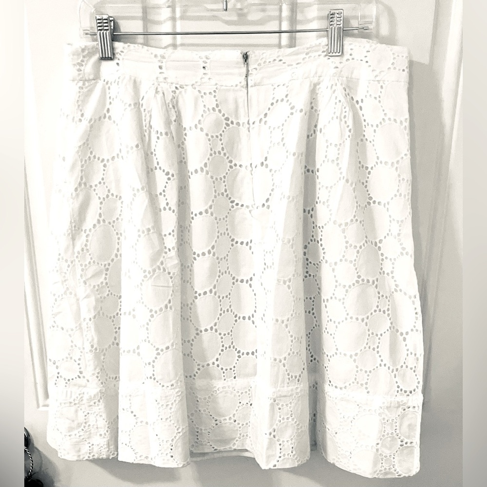 Calvin Klein 100% Cotton Circular Eyelet Skirt with Pockets-Size 12 RARE FIND - Picture 2 of 13